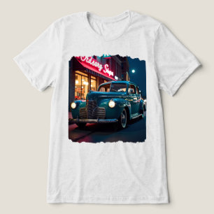 T-shirt En Tri-matière Voiture Classique des Années 1940 sous Lumières Né