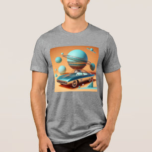 T-shirt En Tri-matière Voiture Cruiser Vue Ciel Futuriste Atomique