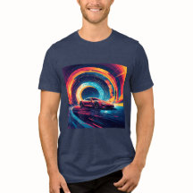 Voiture de sport dynamique dans un art Abstrait dy