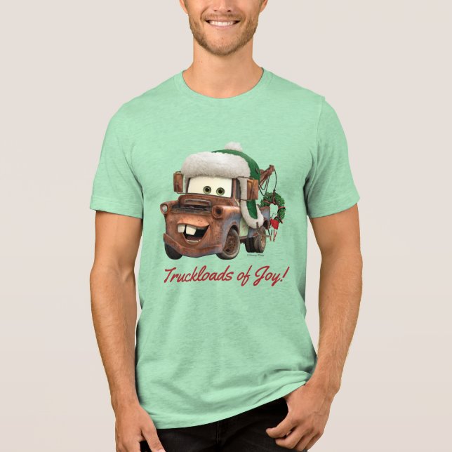 T-shirt En Tri-matière Voitures | Mater En Train D'Hiver (Recto)