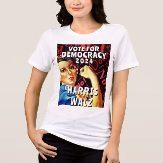 T-shirt En Tri-matière Votez pour la démocratie Harris Walz