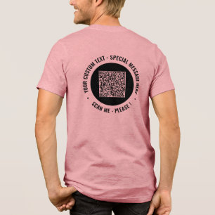 T-shirt En Tri-matière Votre code QR et texte personnalisé personnalisés