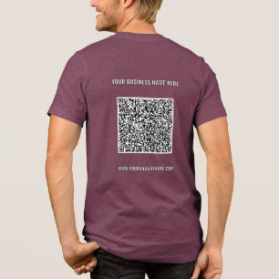 T-shirt En Tri-matière Votre code QR et texte personnalisé pour vêtements