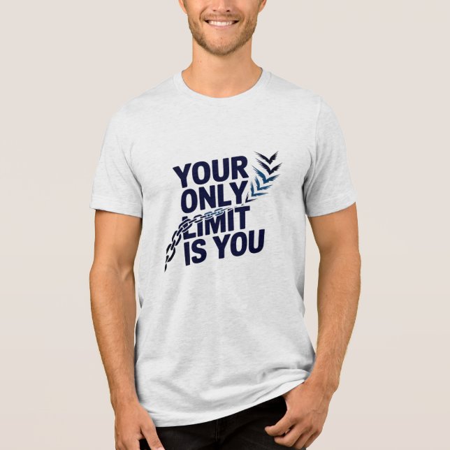 T-shirt En Tri-matière Votre Seule Limite Est Votre Citation Motivationne (Recto)