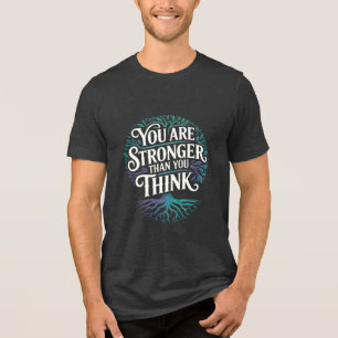 T-shirt En Tri-matière Vous Êtes Forte Citation Typographie Arbre Design