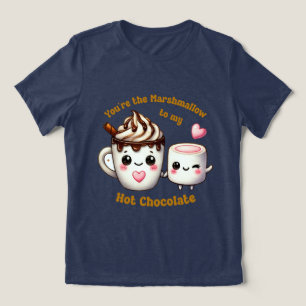 T-shirt En Tri-matière Vous êtes le Marshmallow to My Heart - Choc chaud