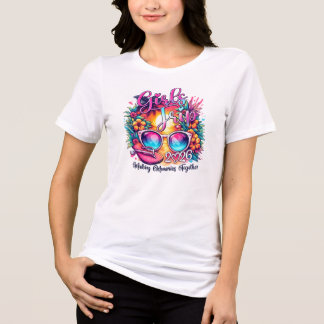 T-shirt En Tri-matière Voyage de filles 2026 Vacances d'amies Plage tropi