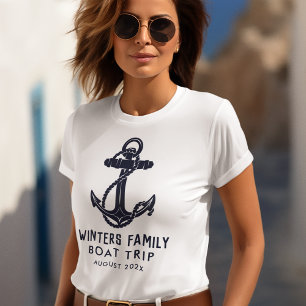 T-shirt En Tri-matière Voyage en bateau de famille nautique Ancre bleue m