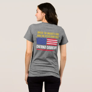 T-shirt En Tri-matière (W-Gris) Drapeau américain / La musique est forte