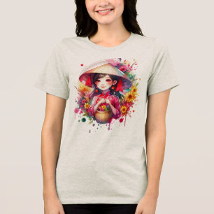 T-shirt En Tri-matière Watercolor Tet Girl