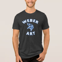 Weber Art (lettres blanches/contour bleu)