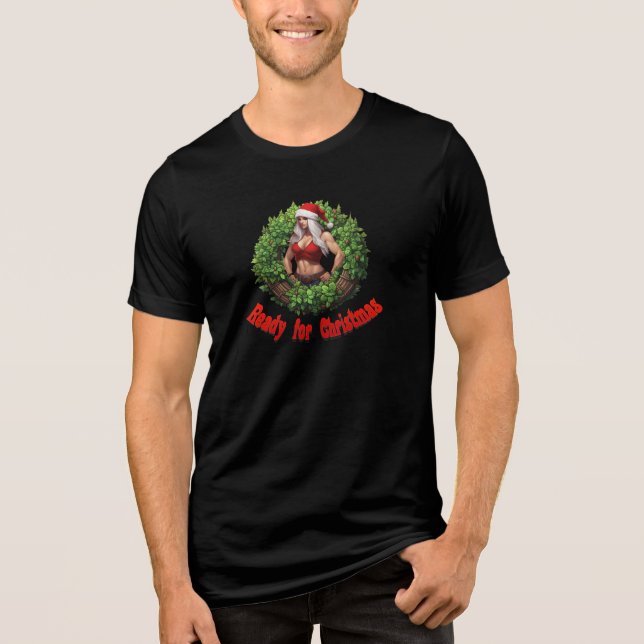 T-shirt En Tri-matière Wreath de Noël (Recto)