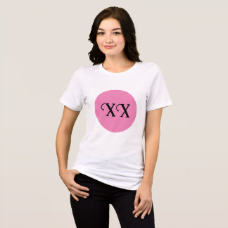 T-SHIRT EN TRI-MATIÈRE XX CERCLE ROSE PRO FEMMES