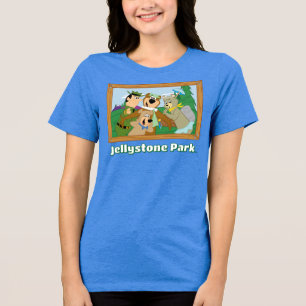 T-shirt En Tri-matière Yogi Ours et amis encadrés photo de la forêt
