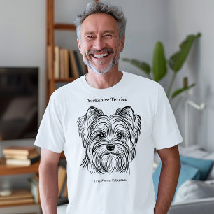 T-shirt En Tri-matière Yorkshire Terrier Portrait
