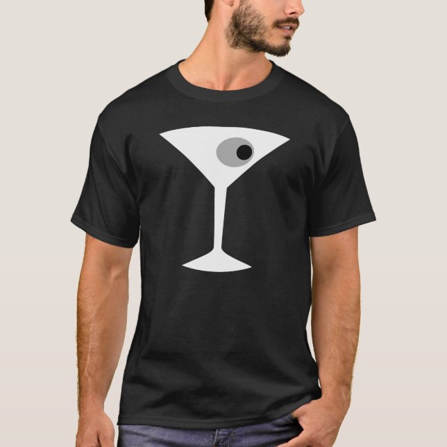 T-shirt en verre Noir Martini (Devant)