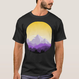 T-shirt Enby Range Circle (Décapant Drapeau Non Binaire Su