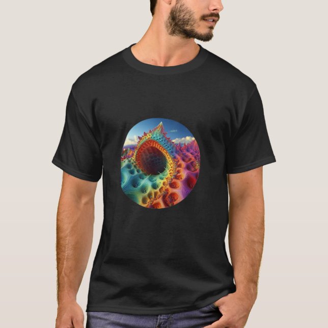 T-shirt Encaisser Psychédélique Imaginaire Sur Une Planète (Devant)