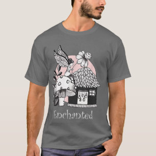 T-shirt Enchanted Fairy And Fairy House Ink Art 
