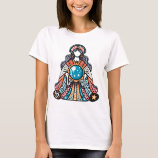 T-shirt Enchanter l'Assistant Femme avec Crystal Ball Desi