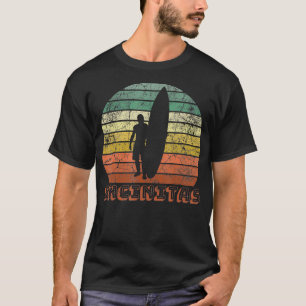 T-shirt Encinitas Beach California Surfer Retro Sunset Vin