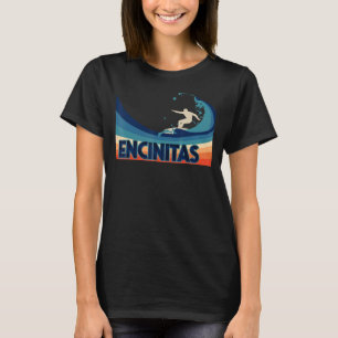 T-shirt Encinitas California Retro Surf Voile & Pêche