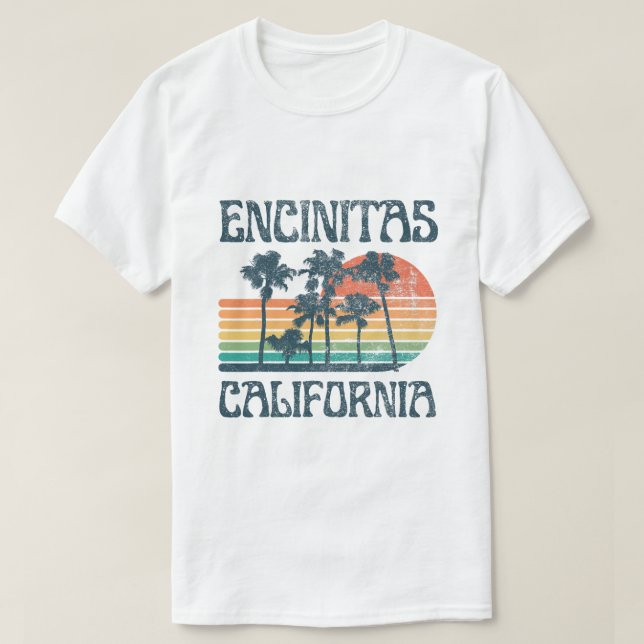 T-shirt Encinitas California Summer Vacances Vintage (Design devant)