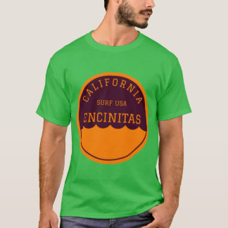 T-shirt Encinitas Californie Vintage Rétro Surf USA Voyage