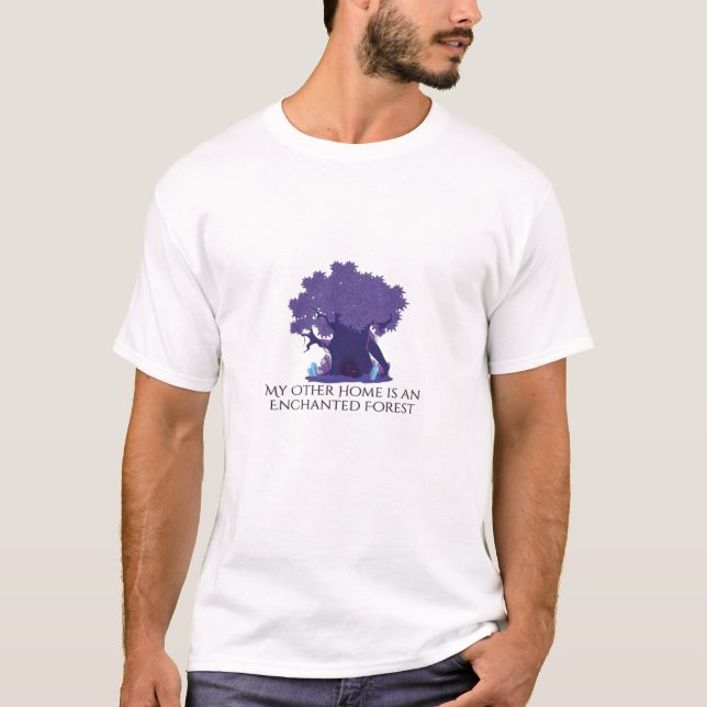 T-shirt Encre Whimsigoth - Forêts Mystiques, Lunes Magique (Devant)