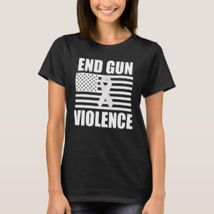 T-shirt End Gun Violence Usa Drapeau Ribbon Anti Gun Award