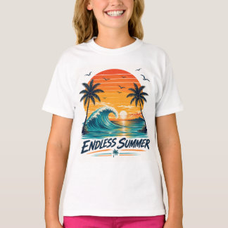 T-shirt Endless Summer | Coucher de soleil tropical rétro
