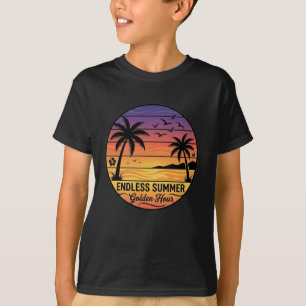 T-shirt Endless Summer Sunset Palm Trees Vintage Beach T-S