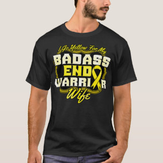 T-shirt Endo Warrior Wife Endometriosis Yellow Endometrium
