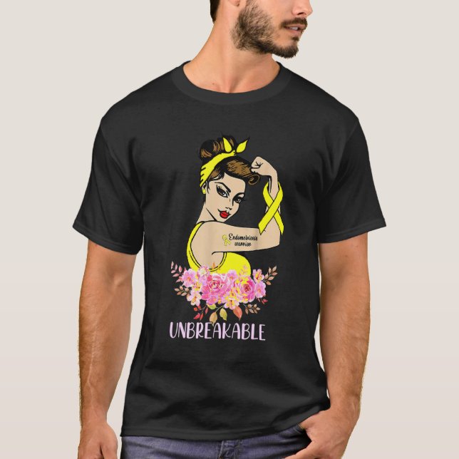 T-shirt Endometriose Guerrier Arme Incassable Tatouage Str (Devant)