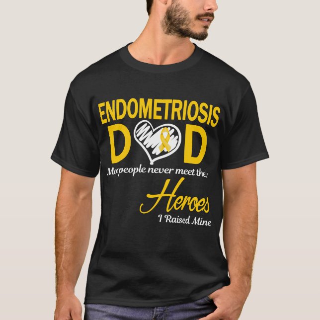 T-shirt Endometriose Papa J'Ai Élevé La Mine (Devant)