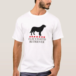 T-shirt enduit plat de chien d'arrêt avec les