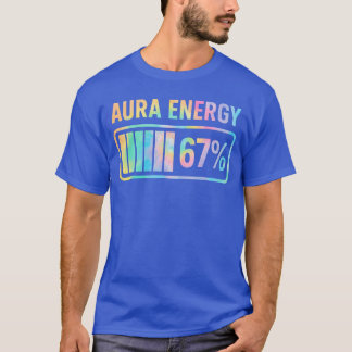 T-shirt Énergie Aura 67 Drôle Si Sept Mème Argot Gen Alpha