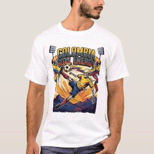 T-shirt Énergie de but Colombie Skeleton Striker Nations C