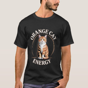 T-shirt Énergie de chat orange Amoureux de chat tigré oran