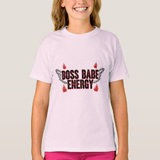 T-shirt Énergie de patronne – Tee-shirt rose Power