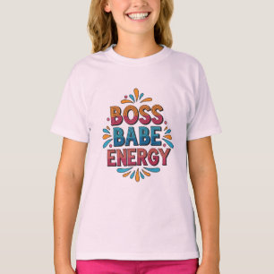 T-shirt Énergie de patronne – Tee-shirt rose Power