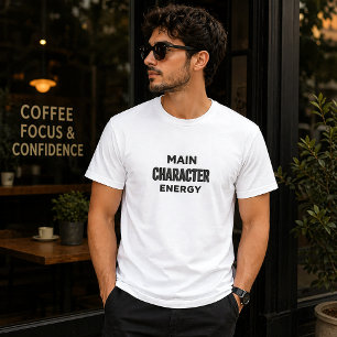 T-shirt Énergie de personnage principal Esthétique Minimal