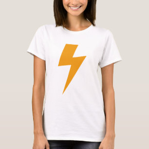 T-shirt Énergie de tonnerre impression jaune
