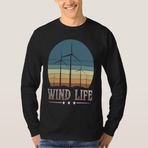 T-shirt Énergie d'éolienne de vie éolienne