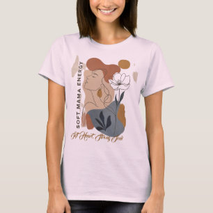 T-shirt Énergie Douce Maman Abstrait Femme Floral Boho Art