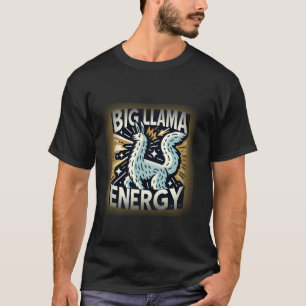 T-shirt Énergie drôle de grand lama humour rétro vintage a
