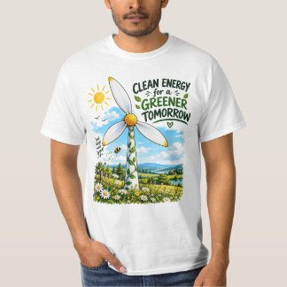 T-shirt Énergie éolienne propre