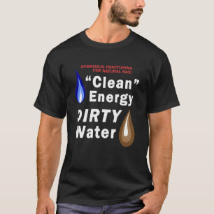 T-shirt Énergie propre ; T foncé des hommes sales de l'e