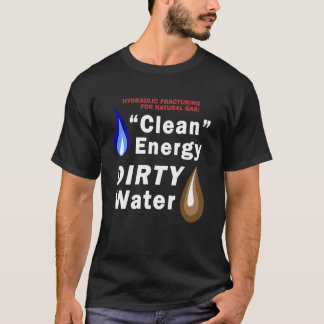 T-shirt Énergie propre ; T foncé des hommes sales de l'eau