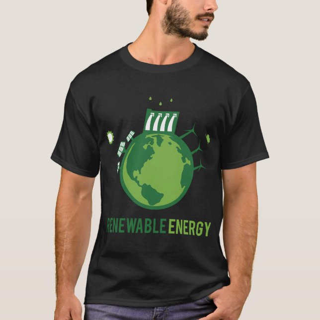 T-shirt Énergie renouvelable Énergie verte - Eau éolienne  (Devant)